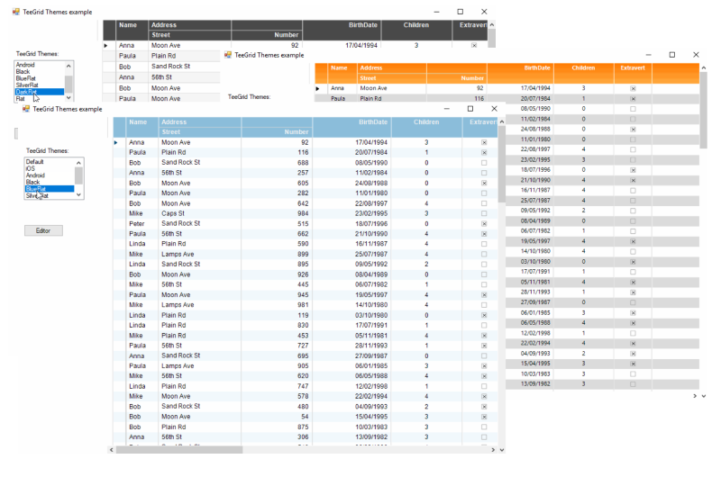 TeeGrid for .NET screenshot