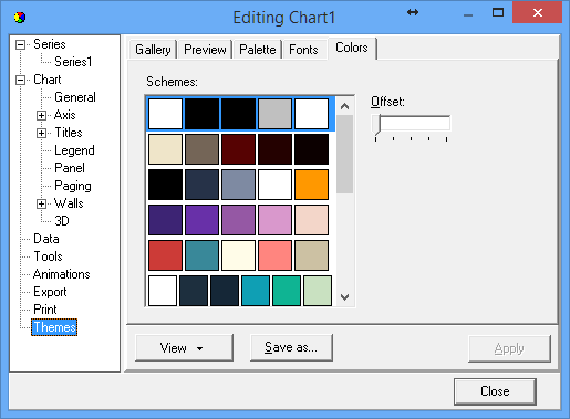 Chart color palette