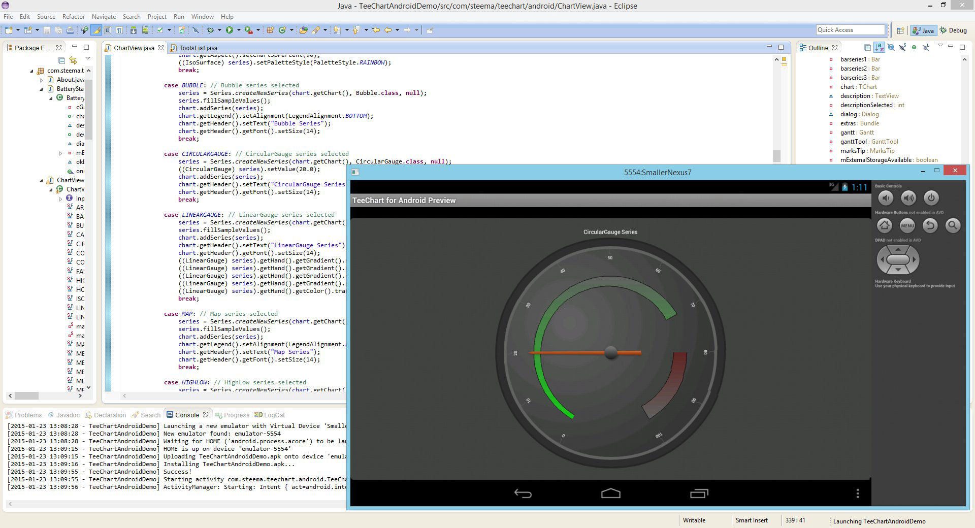 Java Free Chart Example