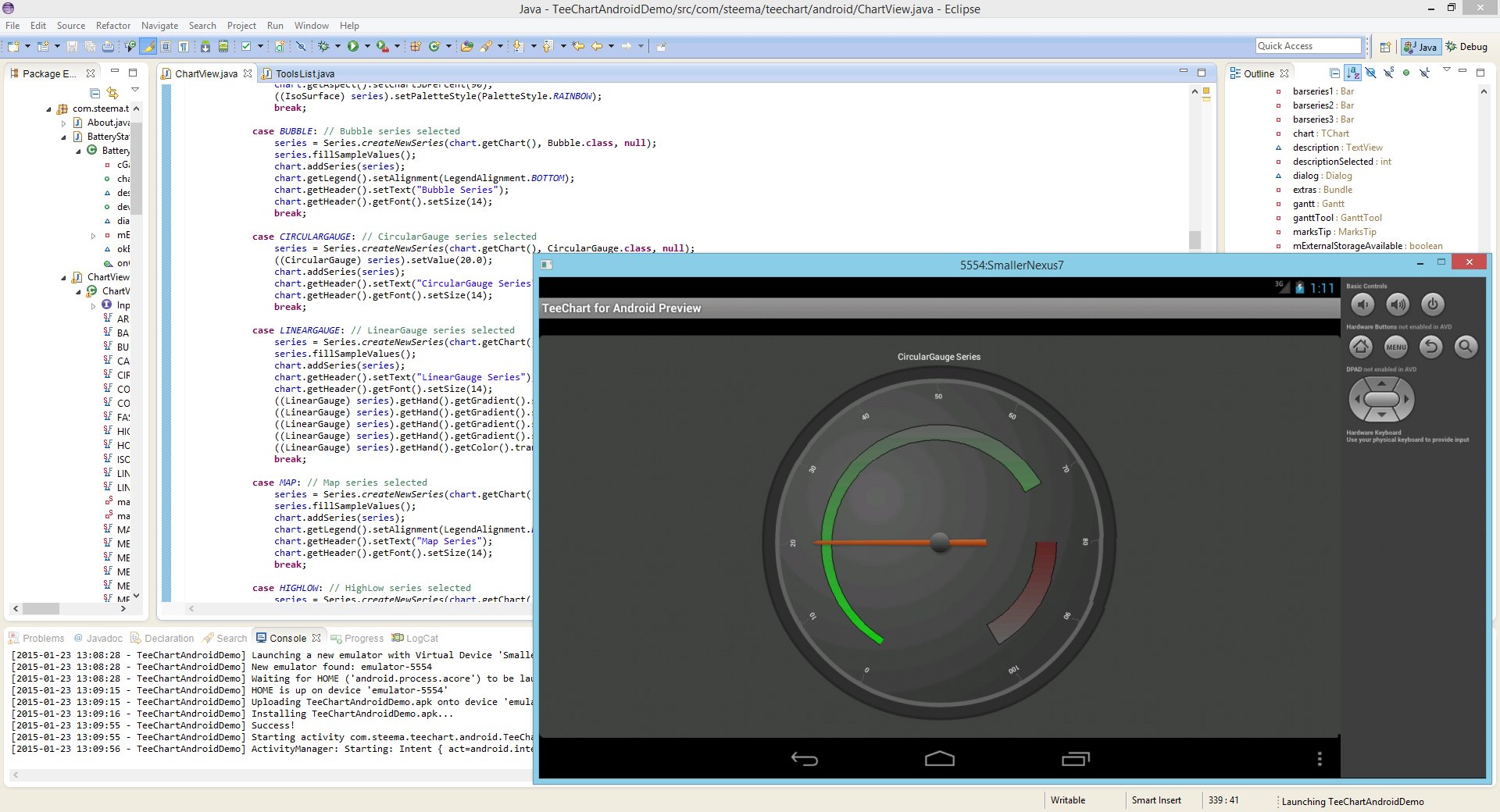 Android Gauge Chart