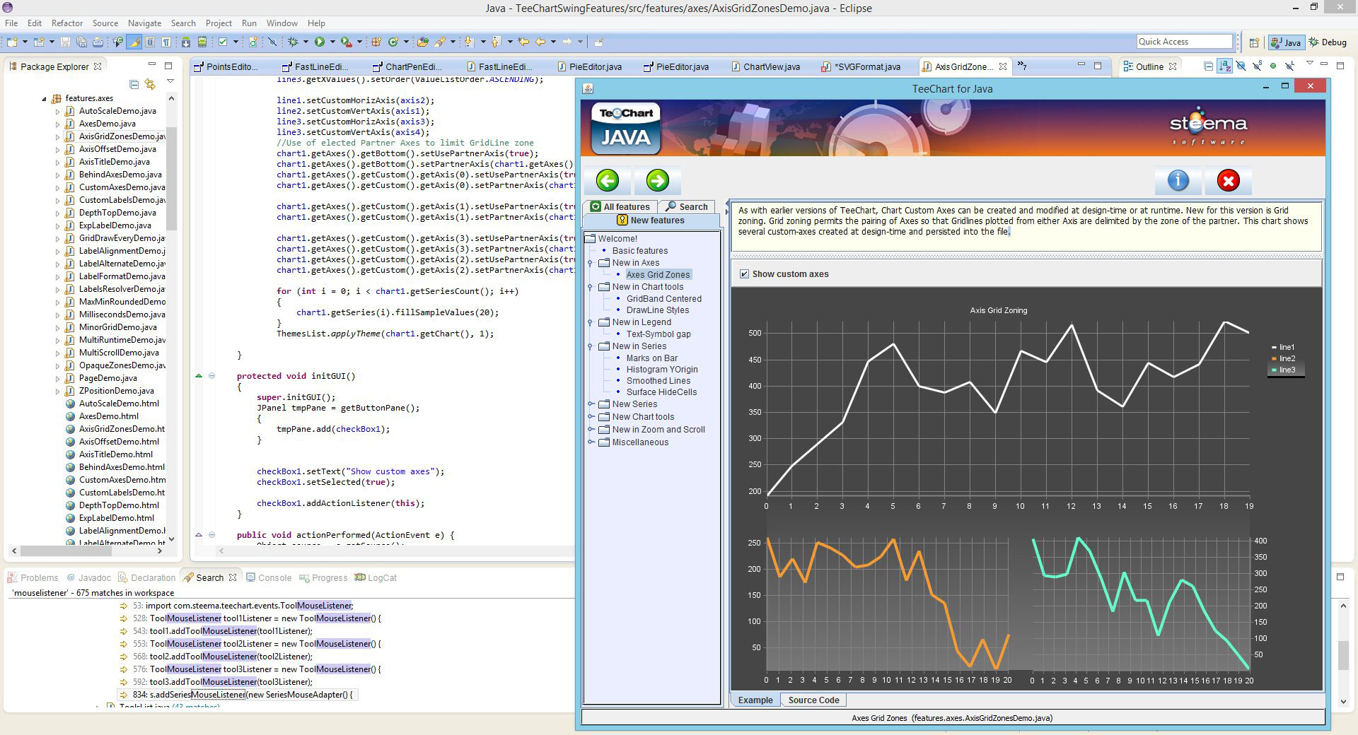 Java Swing Chart Example